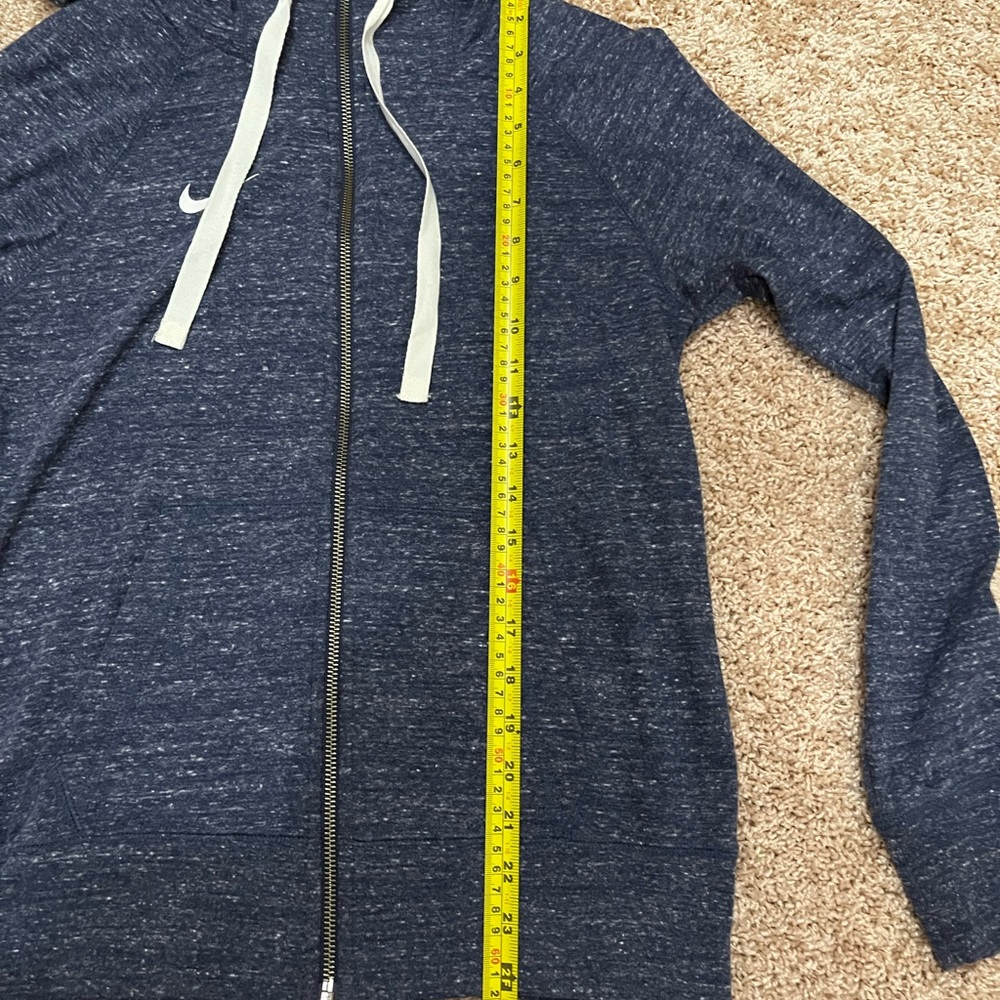 Nike Navy Blue and White Speckled Thin Hoodie - Picture 4 of 7